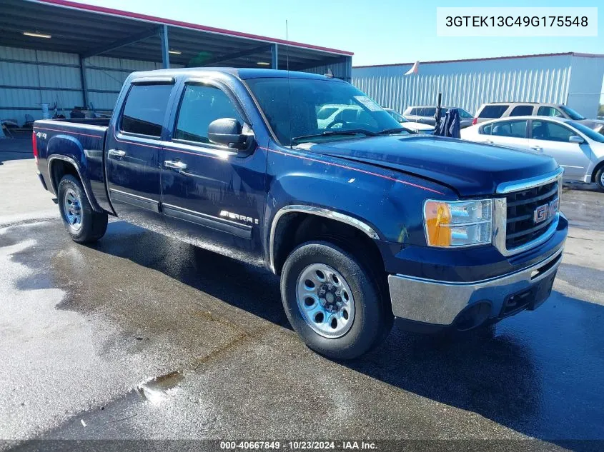 2009 GMC Sierra 1500 Sl VIN: 3GTEK13C49G175548 Lot: 40667849