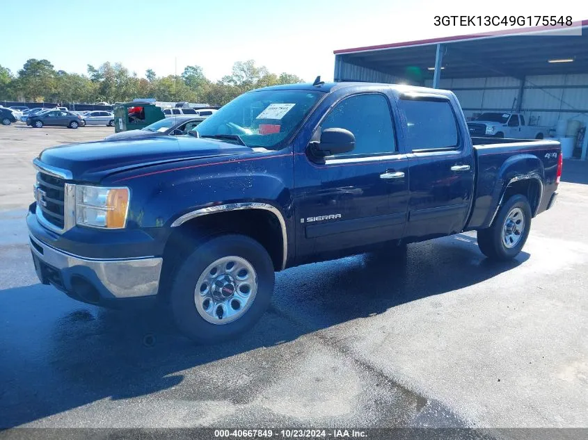 2009 GMC Sierra 1500 Sl VIN: 3GTEK13C49G175548 Lot: 40667849