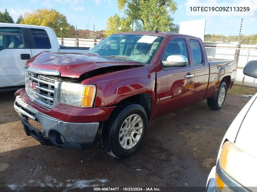 2009 GMC Sierra 1500 Work Truck VIN: 1GTEC19C09Z113259 Lot: 40674477