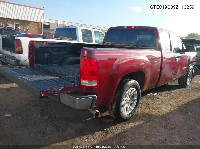 2009 GMC Sierra 1500 Work Truck VIN: 1GTEC19C09Z113259 Lot: 40674477