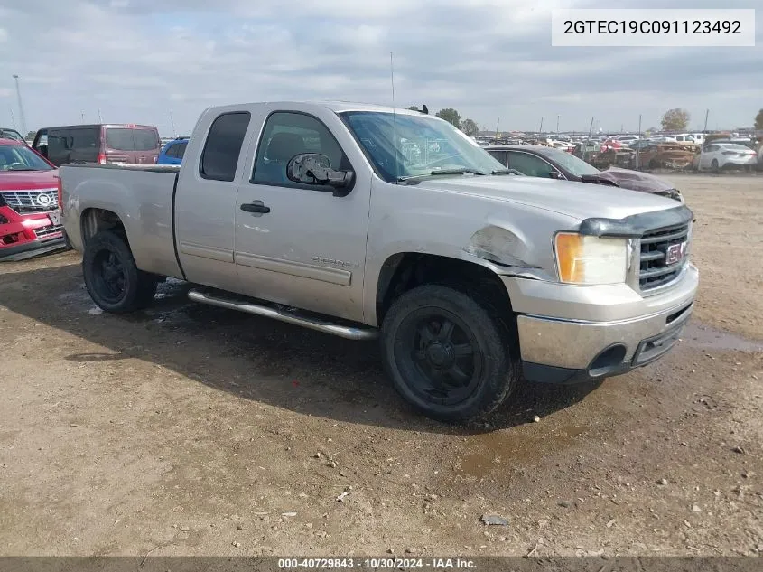 2009 GMC Sierra 1500 Sl VIN: 2GTEC19C091123492 Lot: 40729843