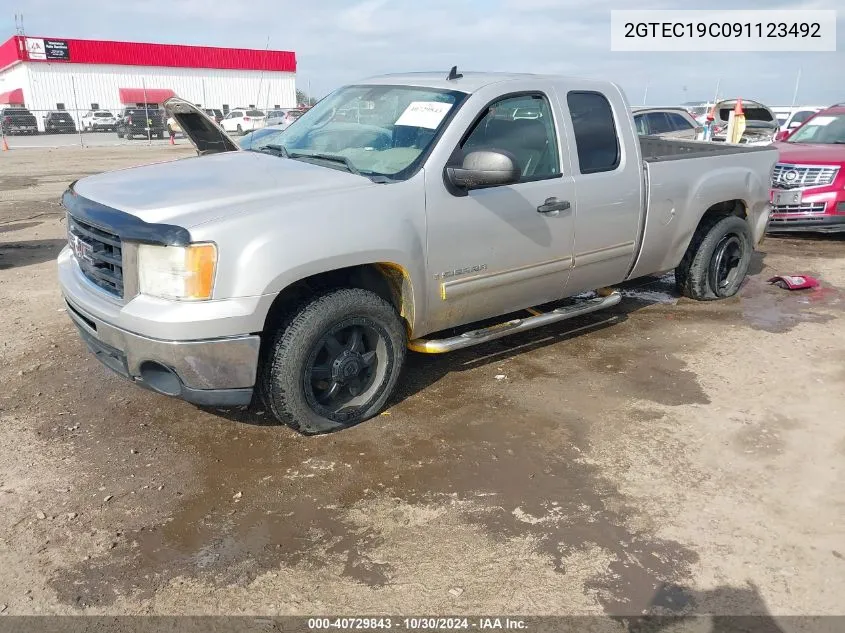 2009 GMC Sierra 1500 Sl VIN: 2GTEC19C091123492 Lot: 40729843