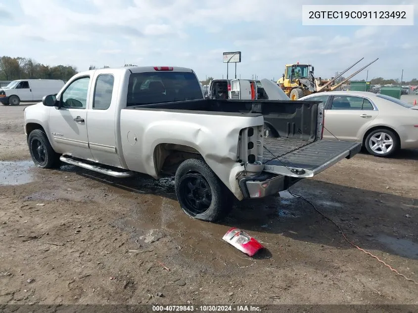 2009 GMC Sierra 1500 Sl VIN: 2GTEC19C091123492 Lot: 40729843