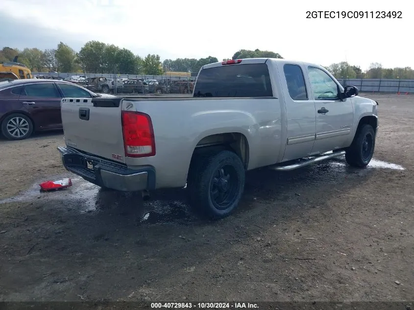 2009 GMC Sierra 1500 Sl VIN: 2GTEC19C091123492 Lot: 40729843