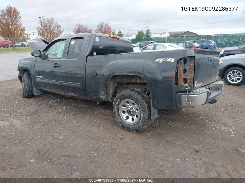 2009 GMC Sierra 1500 Sl VIN: 1GTEK19C09Z286377 Lot: 40753996