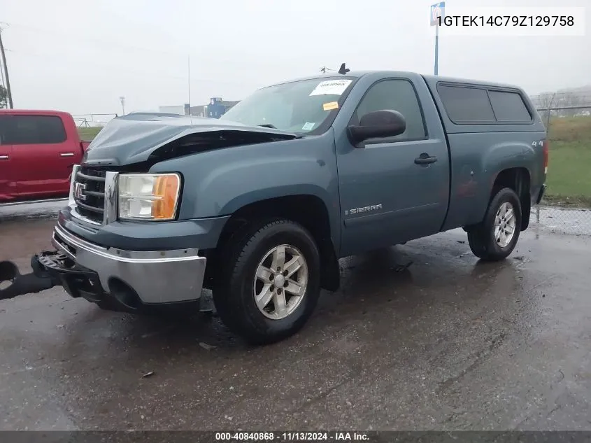 2009 GMC Sierra 1500 Work Truck VIN: 1GTEK14C79Z129758 Lot: 40840868