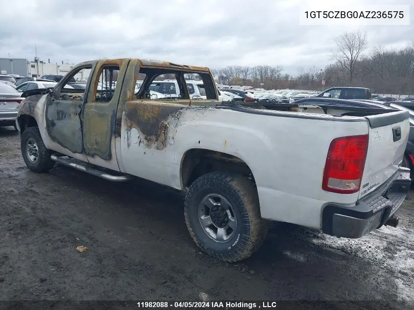 2010 GMC Sierra 2500Hd VIN: 1GT5CZBG0AZ236575 Lot: 11982088