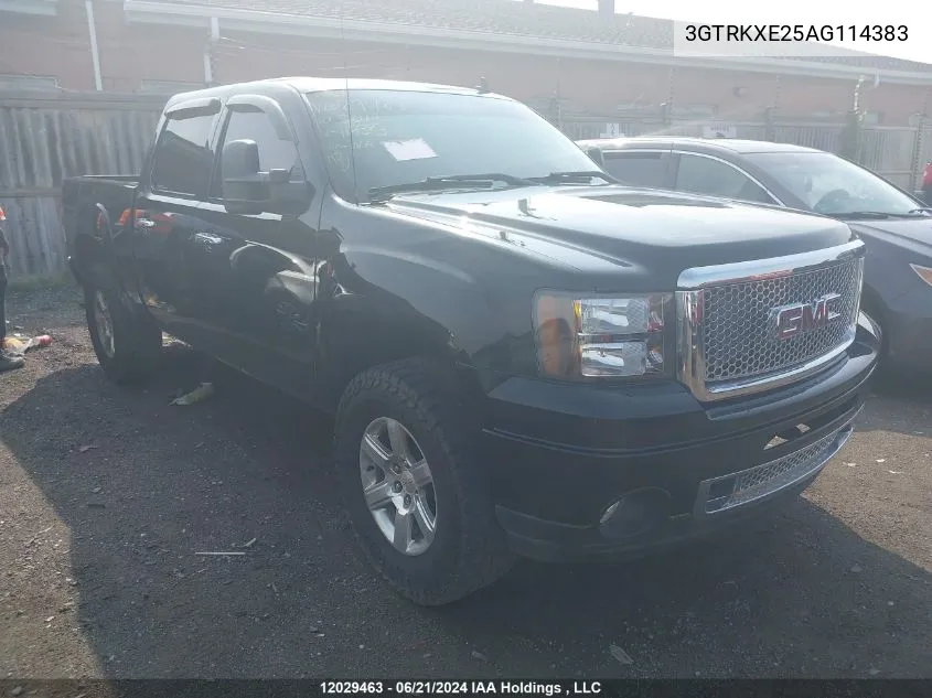 2010 GMC Sierra 1500 VIN: 3GTRKXE25AG114383 Lot: 12029463