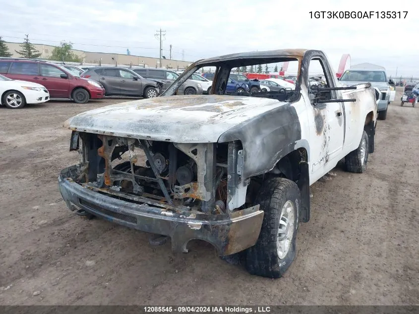 1GT3K0BG0AF135317 2010 GMC Sierra 2500Hd