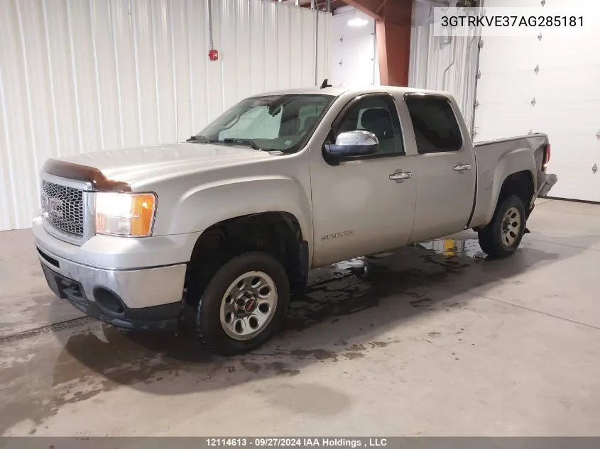 2010 GMC Sierra K1500 Sle VIN: 3GTRKVE37AG285181 Lot: 12114613