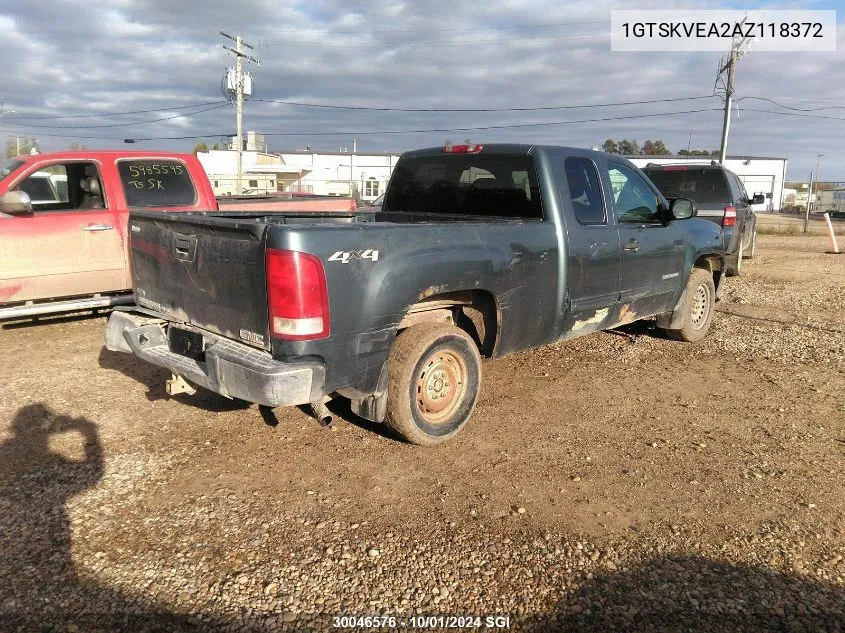 2010 GMC Sierra K1500 Sle VIN: 1GTSKVEA2AZ118372 Lot: 30046576