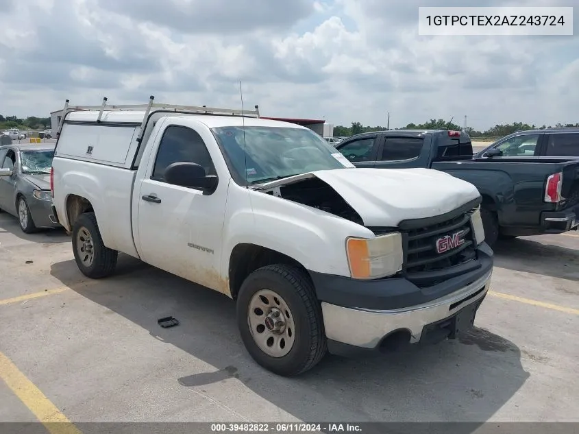 2010 GMC Sierra 1500 Work Truck VIN: 1GTPCTEX2AZ243724 Lot: 39482822