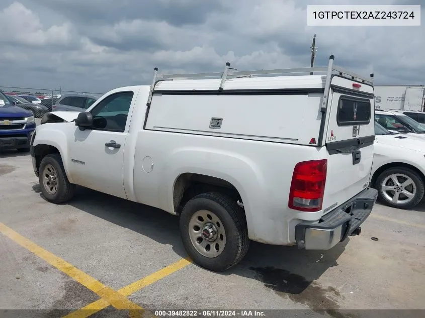 2010 GMC Sierra 1500 Work Truck VIN: 1GTPCTEX2AZ243724 Lot: 39482822