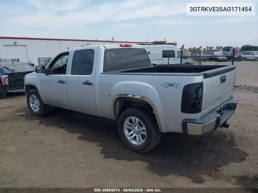 2010 GMC Sierra 1500 Sle VIN: 3GTRKVE35AG171454 Lot: 39554074