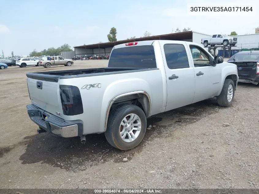 2010 GMC Sierra 1500 Sle VIN: 3GTRKVE35AG171454 Lot: 39554074