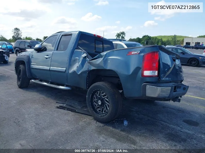 1GTSCVE07AZ212865 2010 GMC Sierra 1500 Sle