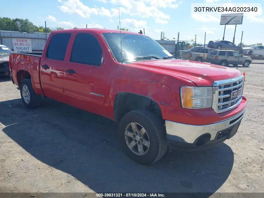 2010 GMC Sierra 1500 Sle VIN: 3GTRKVE34AG202340 Lot: 39831321