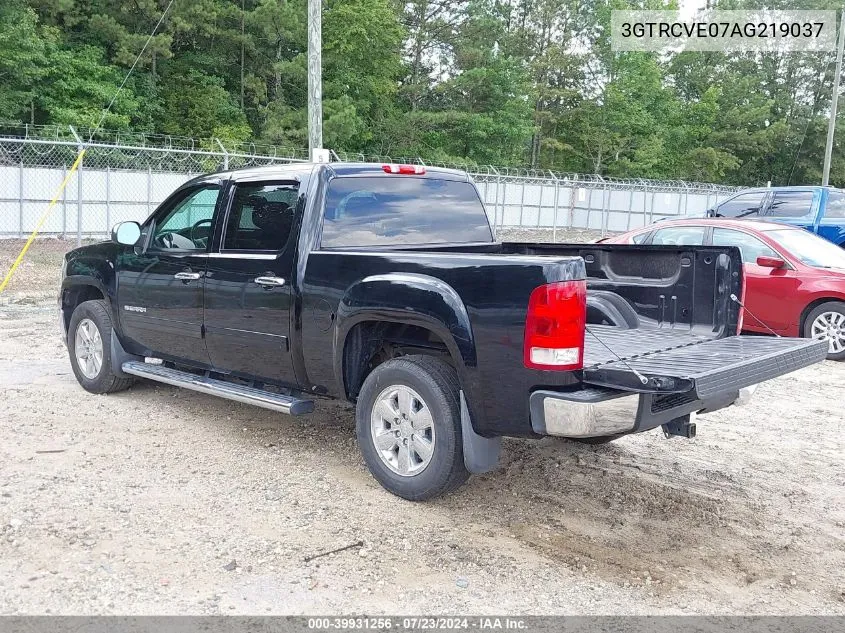 2010 GMC Sierra 1500 Sle VIN: 3GTRCVE07AG219037 Lot: 39931256