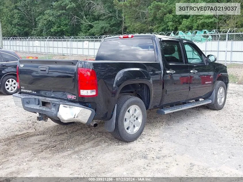 2010 GMC Sierra 1500 Sle VIN: 3GTRCVE07AG219037 Lot: 39931256