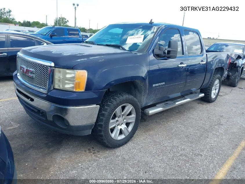 2010 GMC Sierra 1500 Sle VIN: 3GTRKVE31AG229432 Lot: 39965880