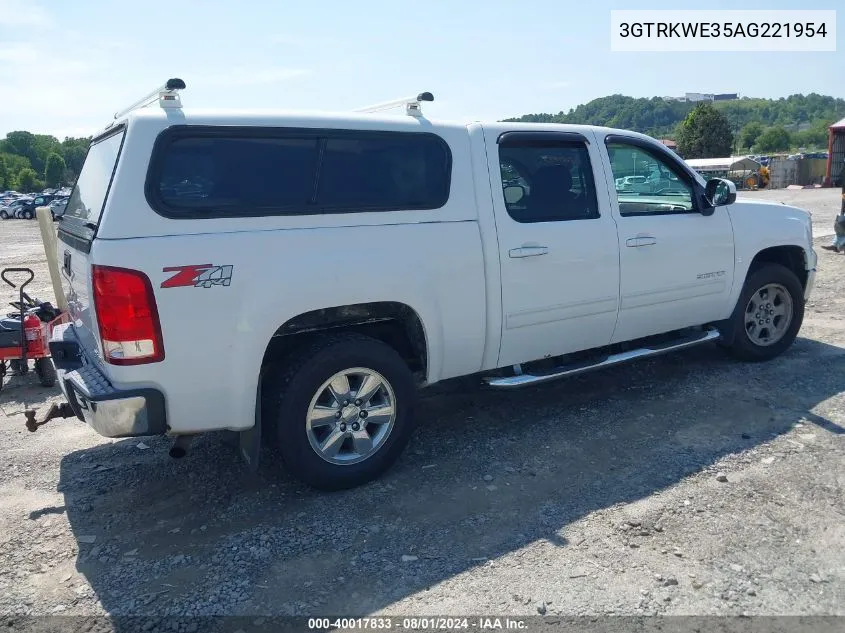 2010 GMC Sierra 1500 Slt VIN: 3GTRKWE35AG221954 Lot: 40017833