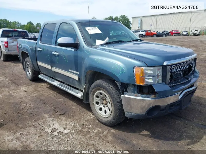 2010 GMC Sierra 1500 Sl VIN: 3GTRKUEA4AG247061 Lot: 40052778