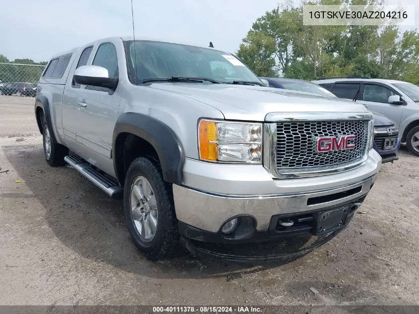 1GTSKVE30AZ204216 2010 GMC Sierra 1500 Sle