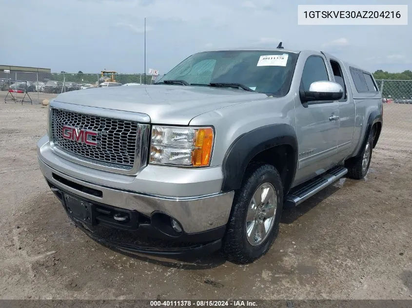 2010 GMC Sierra 1500 Sle VIN: 1GTSKVE30AZ204216 Lot: 40111378