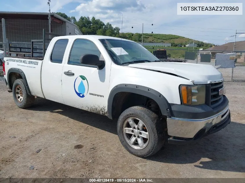 1GTSKTEA3AZ270360 2010 GMC Sierra 1500 Work Truck