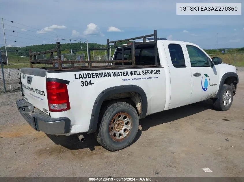 2010 GMC Sierra 1500 Work Truck VIN: 1GTSKTEA3AZ270360 Lot: 40128419