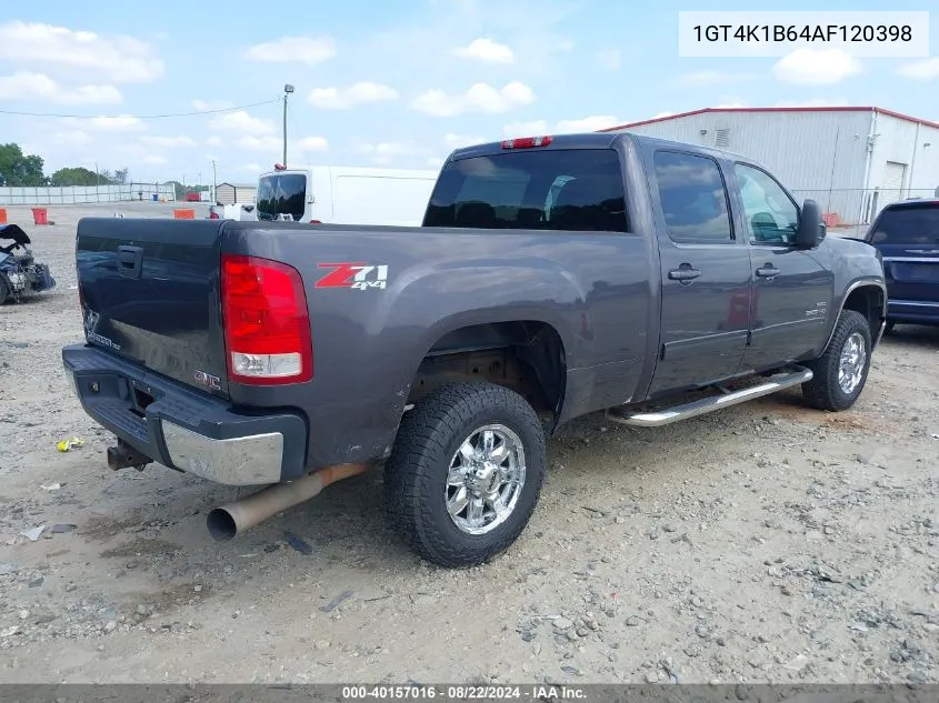 2010 GMC Sierra 2500Hd Slt VIN: 1GT4K1B64AF120398 Lot: 40157016