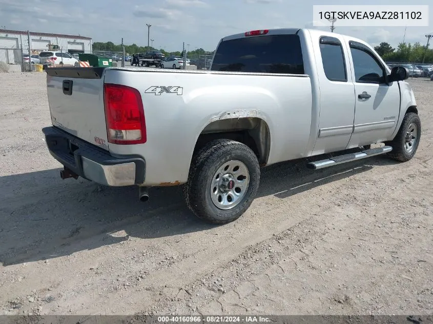 2010 GMC Sierra 1500 Sle VIN: 1GTSKVEA9AZ281102 Lot: 40160966