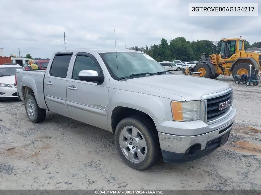 2010 GMC Sierra 1500 Sle VIN: 3GTRCVE00AG134217 Lot: 40161497