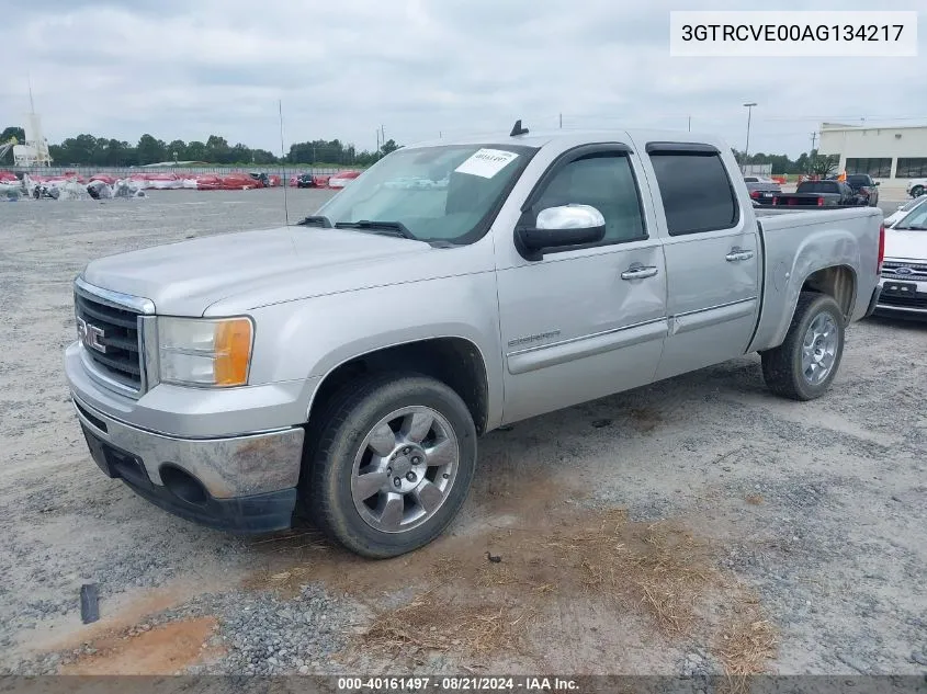 2010 GMC Sierra 1500 Sle VIN: 3GTRCVE00AG134217 Lot: 40161497