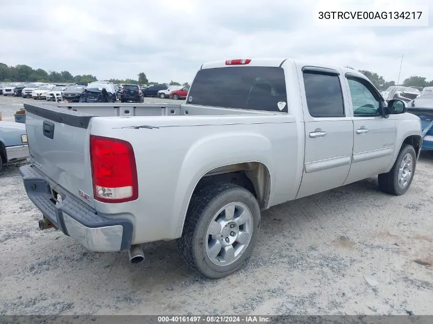 2010 GMC Sierra 1500 Sle VIN: 3GTRCVE00AG134217 Lot: 40161497