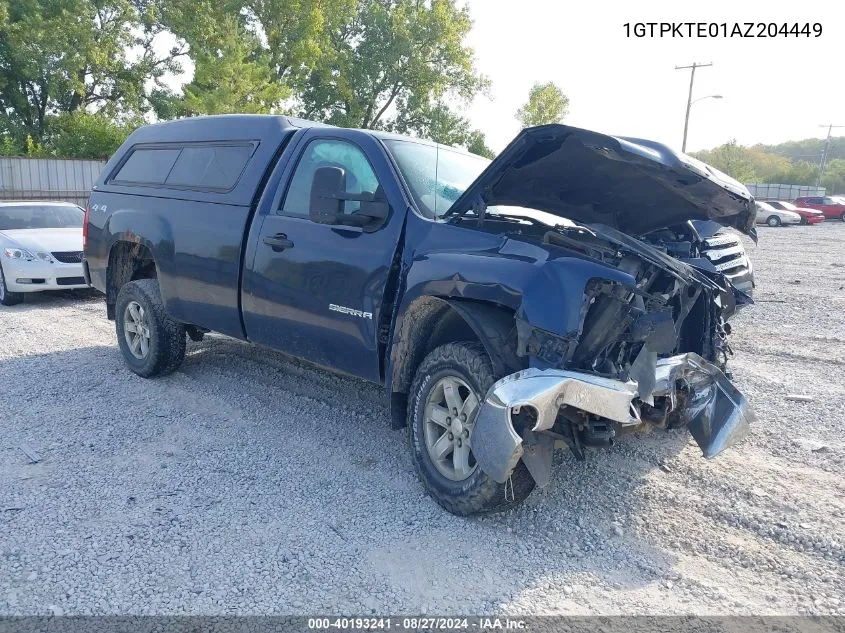 2010 GMC Sierra 1500 Work Truck VIN: 1GTPKTE01AZ204449 Lot: 40193241