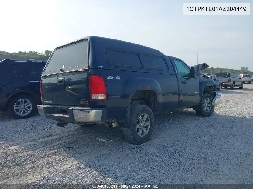 2010 GMC Sierra 1500 Work Truck VIN: 1GTPKTE01AZ204449 Lot: 40193241