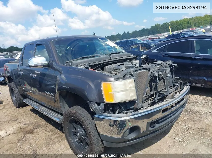 2010 GMC Sierra 1500 Sle VIN: 3GTRCVE00AG298194 Lot: 40196699