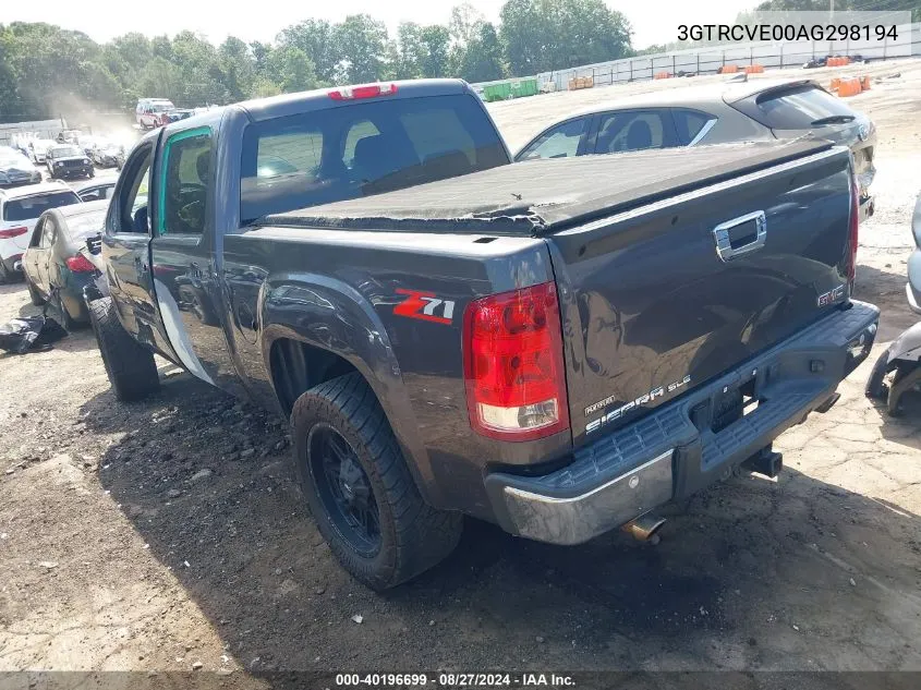 2010 GMC Sierra 1500 Sle VIN: 3GTRCVE00AG298194 Lot: 40196699