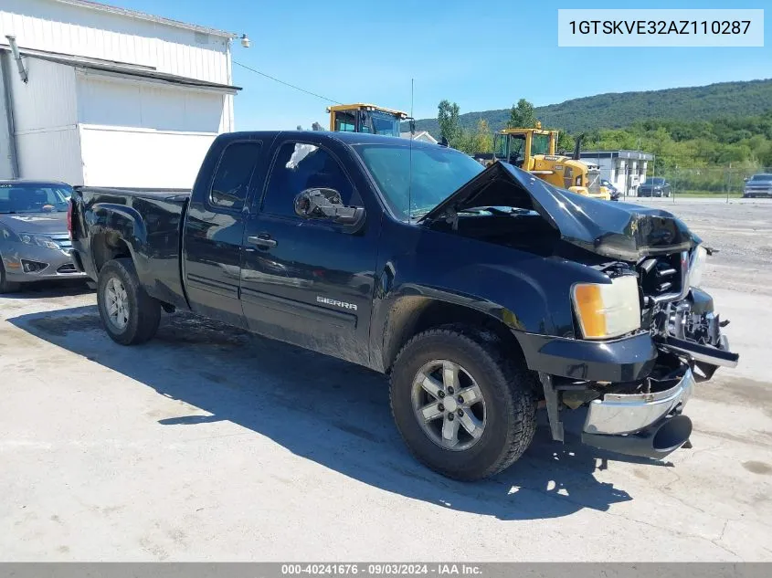 2010 GMC Sierra 1500 Sle VIN: 1GTSKVE32AZ110287 Lot: 40241676