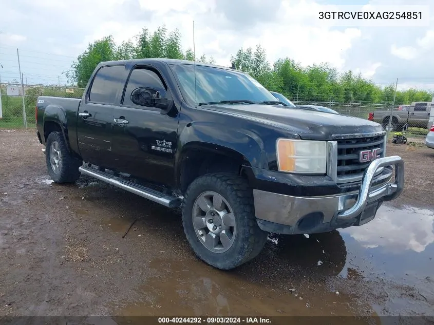 2010 GMC Sierra 1500 Sle VIN: 3GTRCVE0XAG254851 Lot: 40244292