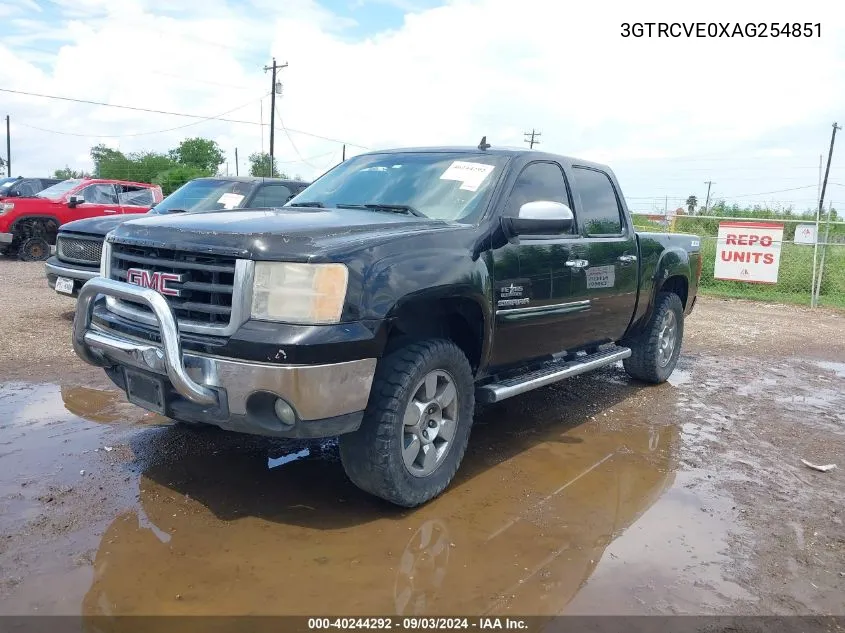 2010 GMC Sierra 1500 Sle VIN: 3GTRCVE0XAG254851 Lot: 40244292