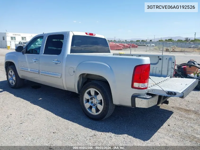 2010 GMC Sierra 1500 Sle VIN: 3GTRCVE06AG192526 Lot: 40252356