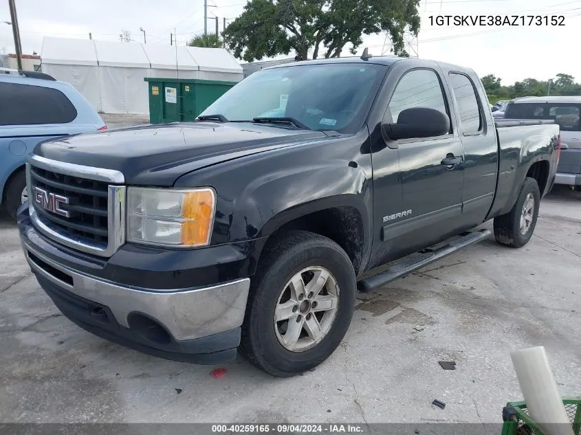 2010 GMC Sierra 1500 Sle VIN: 1GTSKVE38AZ173152 Lot: 40259165