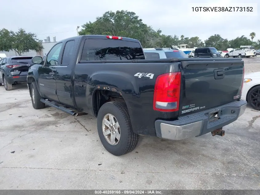 2010 GMC Sierra 1500 Sle VIN: 1GTSKVE38AZ173152 Lot: 40259165