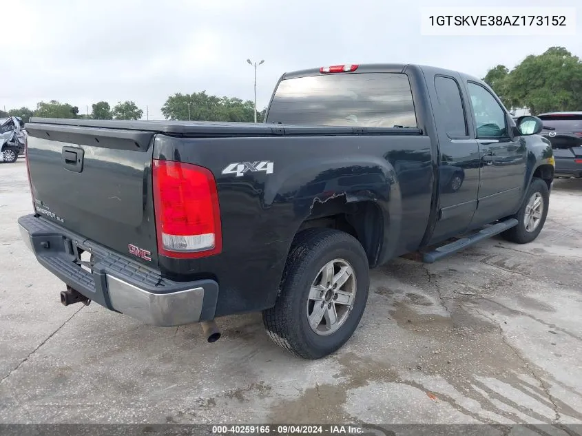 2010 GMC Sierra 1500 Sle VIN: 1GTSKVE38AZ173152 Lot: 40259165