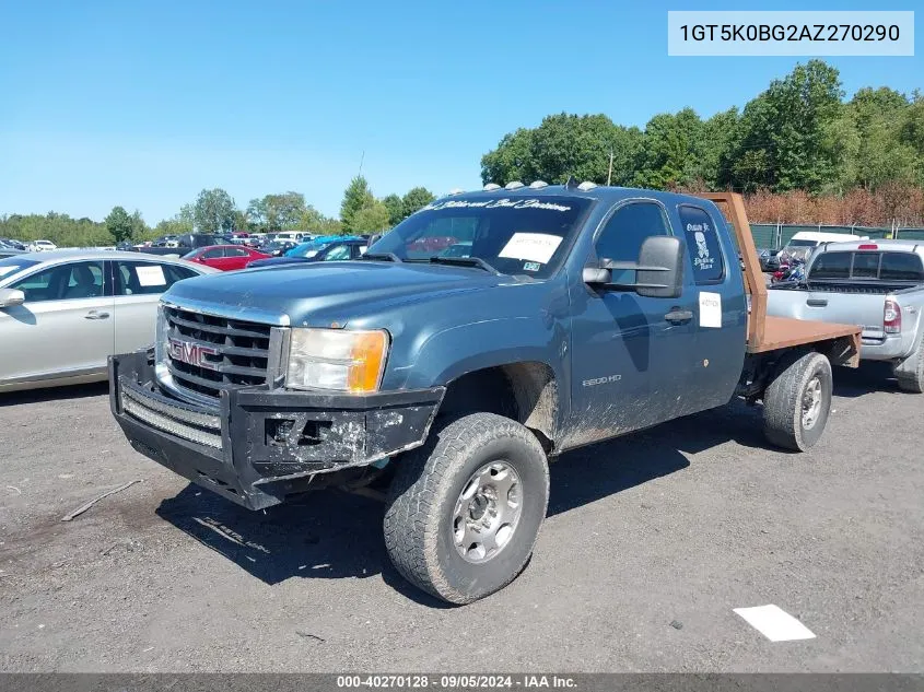 1GT5K0BG2AZ270290 2010 GMC Sierra 2500Hd Sle