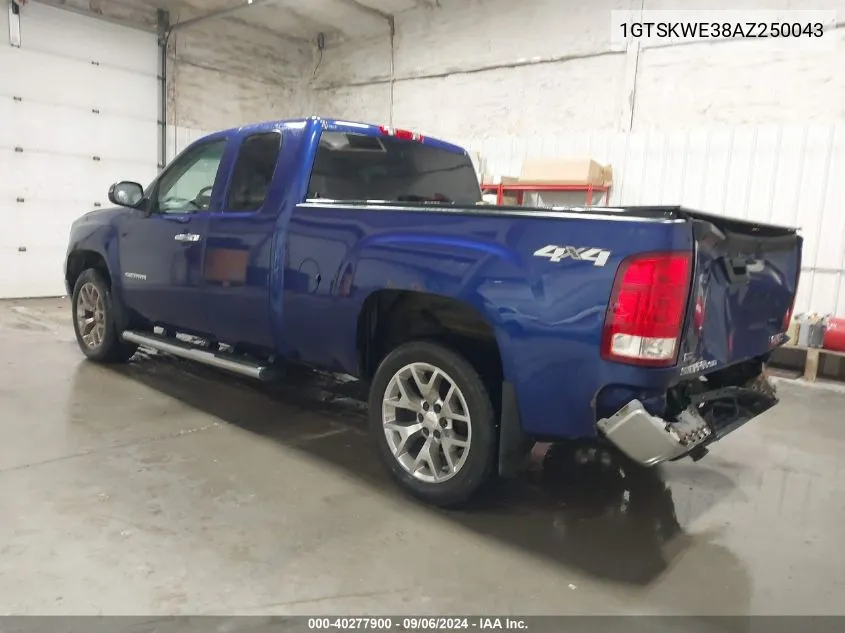 2010 GMC Sierra 1500 Slt VIN: 1GTSKWE38AZ250043 Lot: 40277900