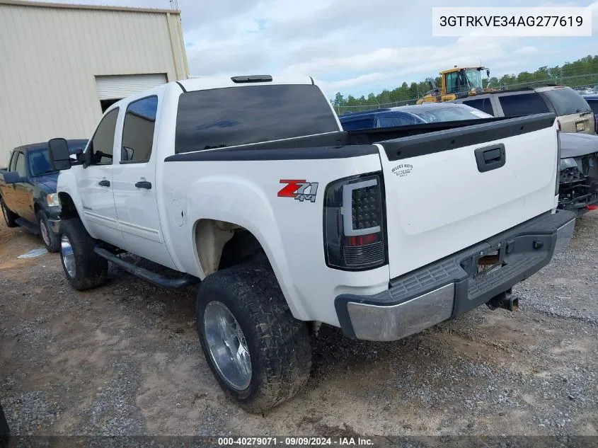 2010 GMC Sierra 1500 Sle VIN: 3GTRKVE34AG277619 Lot: 40279071