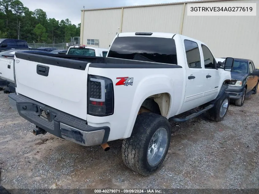 2010 GMC Sierra 1500 Sle VIN: 3GTRKVE34AG277619 Lot: 40279071